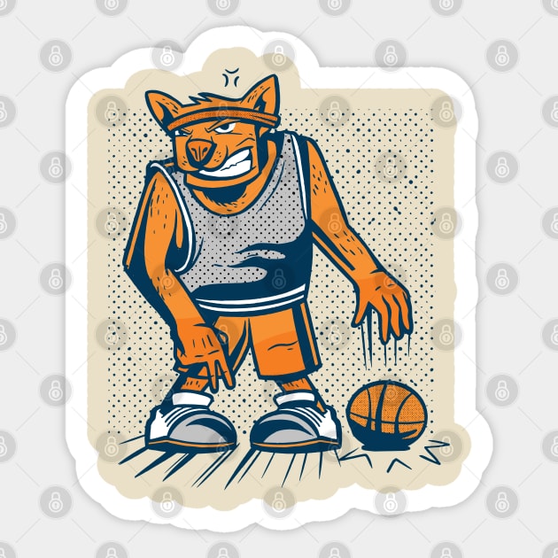 Basketball Dog Sticker by Safdesignx